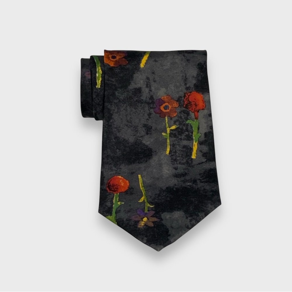 KOLTE Macro Floral Silk Tie